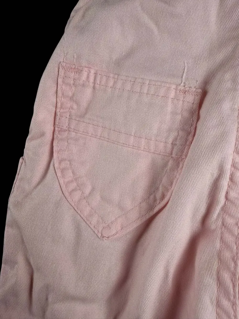 Vintage OshKosh B'gosh Pink Denim Overalls with Snap Inseam